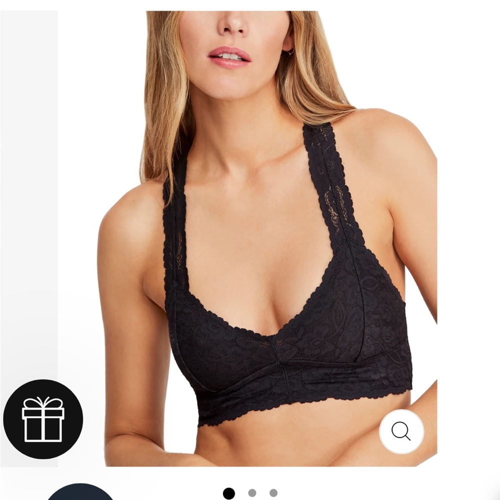 FREE PEOPLE
GALLOON LACE RACERBACK BRALETTE IN BLACK